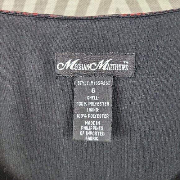 Vintage 90s Party Slip Dress size 6 Grunge alt Layered Black Red Midi Long - Picture 6 of 6